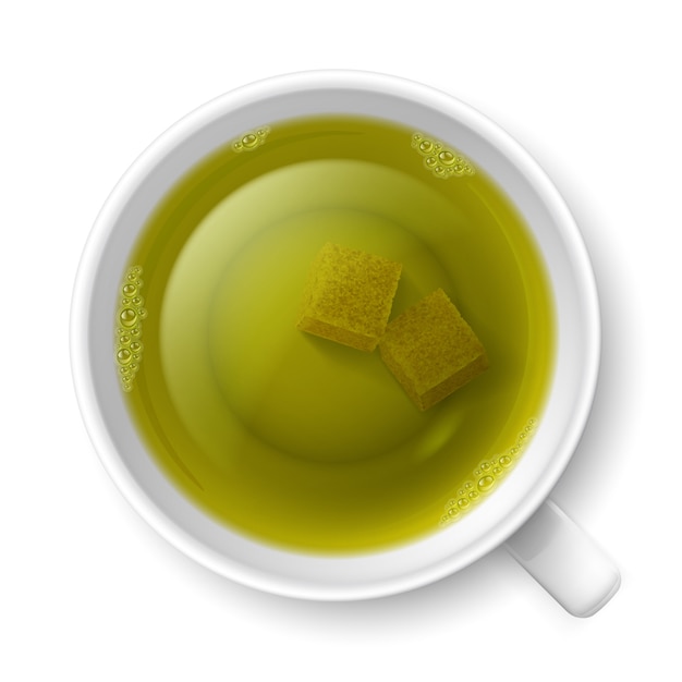 Taza de té verde