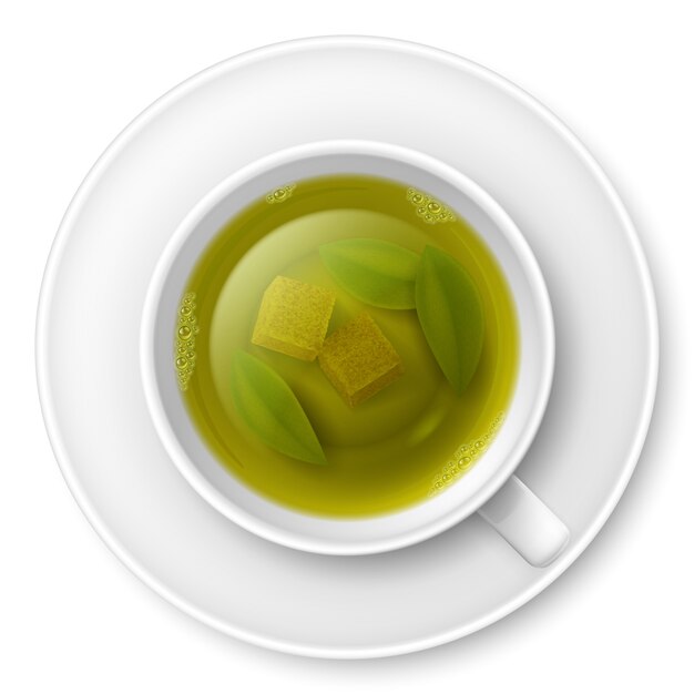 Taza de té verde