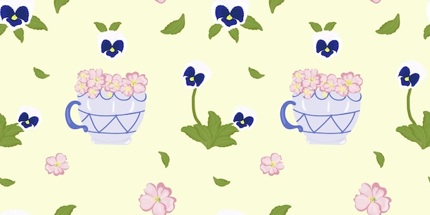 tazas estampadas con flores