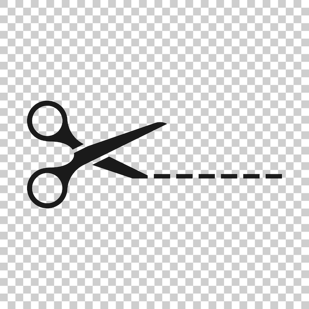 Tazas con icono de línea de corte en estilo plano Ilustración vectorial de equipos de corte en fondo blanco aislado Concepto de negocio del cortador