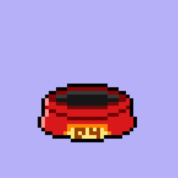 tazón de comida para mascotas con estilo pixel art