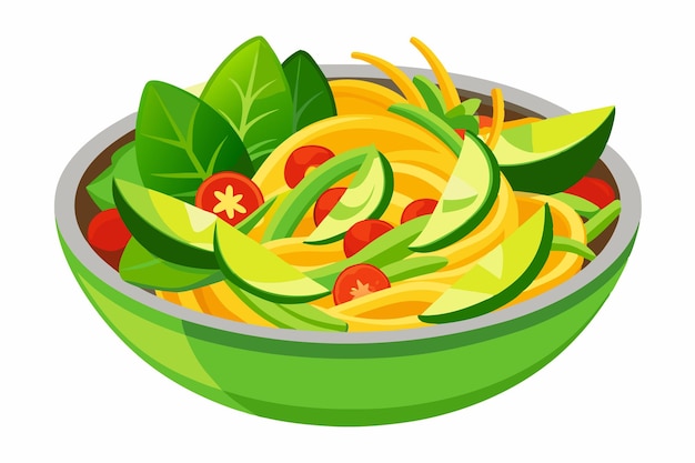 un tazón de comida con un tazo de verduras y una imagen de un tazó de verduras