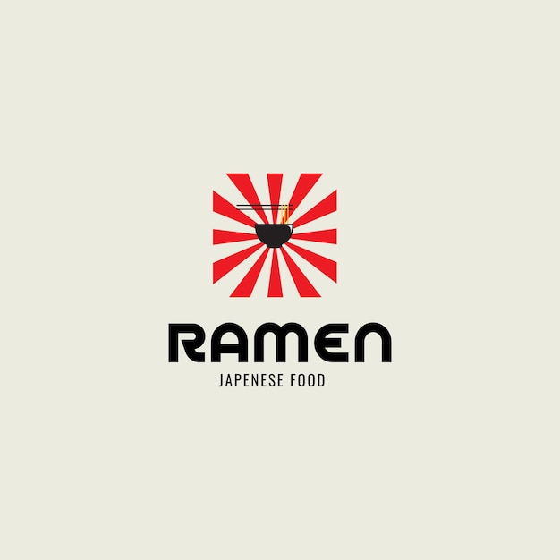 Tazón de fideos comida japón logo diseño vector gráfico icono símbolo ilustración