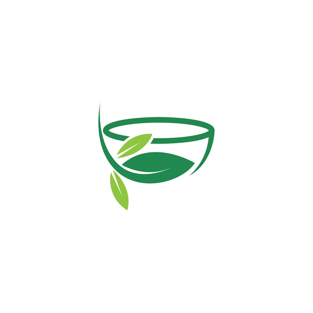 Tazón icono logo plantilla de diseño plano