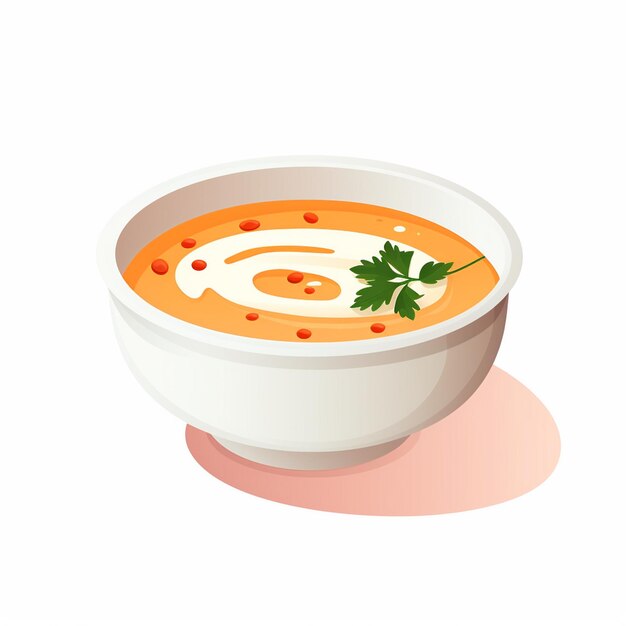 Tazón de sopa comida vector comida cena vegetal almuerzo caliente ilustración plato de cocina plato r