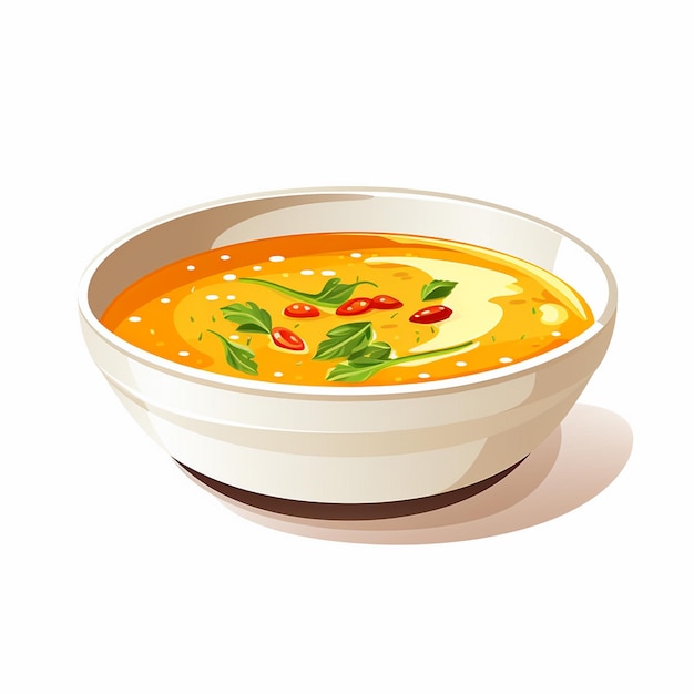 tazón de sopa comida vector comida cena vegetal almuerzo caliente ilustración plato de cocina plato r