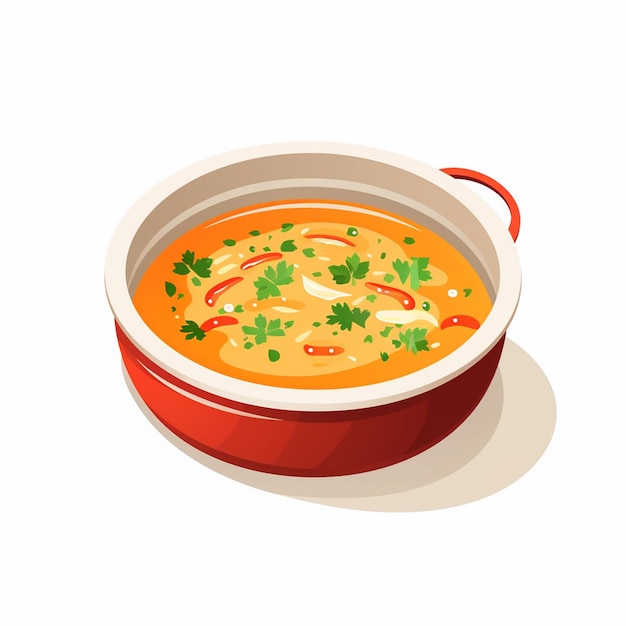 Tazón de sopa comida vector comida cena vegetal almuerzo caliente ilustración plato de cocina plato r