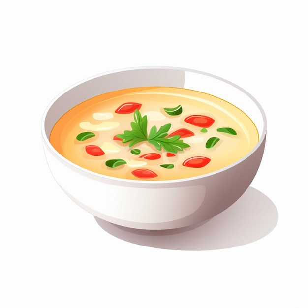 tazón de sopa comida vector comida cena vegetal almuerzo caliente ilustración plato de cocina plato r