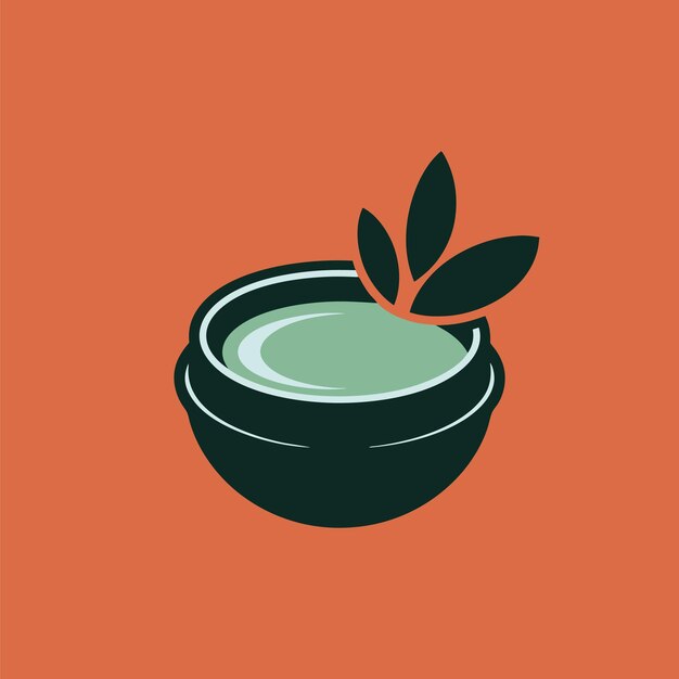 Un tazón de té de hierbas aromáticas con hojas frescas
