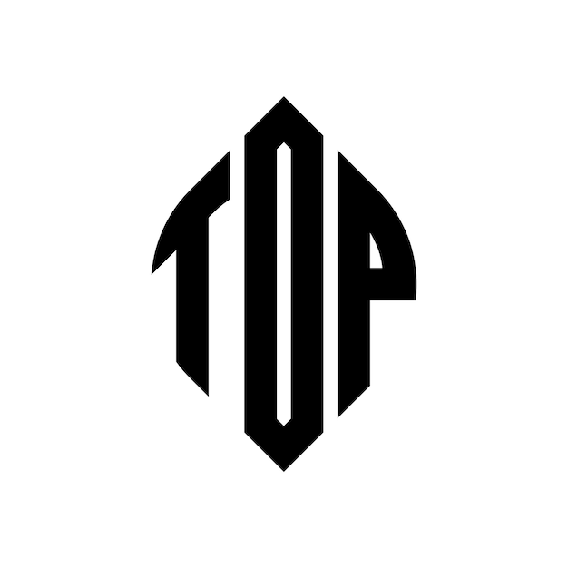 TDP diseño de logotipo de letras circulares con forma de círculo y elipse TDP letras elípticas con estilo tipográfico Las tres iniciales forman un logotipo de círculo TDP círculo emblema monograma abstracto letra marca vector