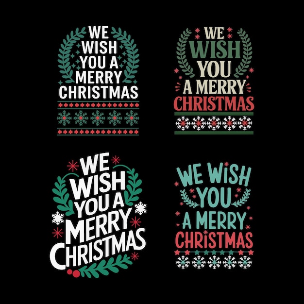 Te deseamos una Feliz Navidad y diseño de camisetas de tipografía Feliz Navidade