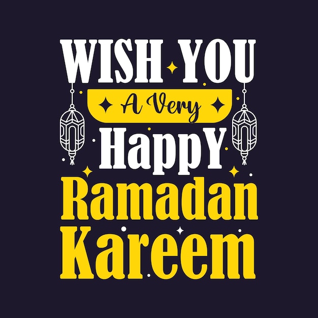 Te deseo un muy feliz Ramadán Kareem diseño de camiseta de tipografía islámica