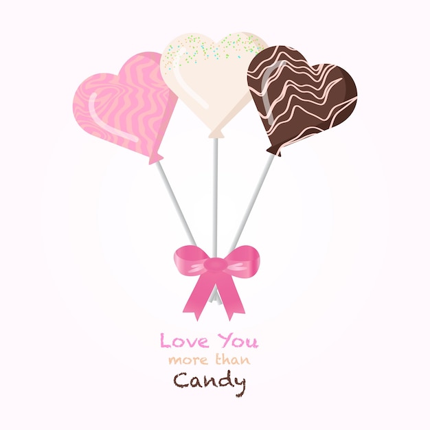 Te quiero más que pastel feliz día de San Valentín conjunto de dulces