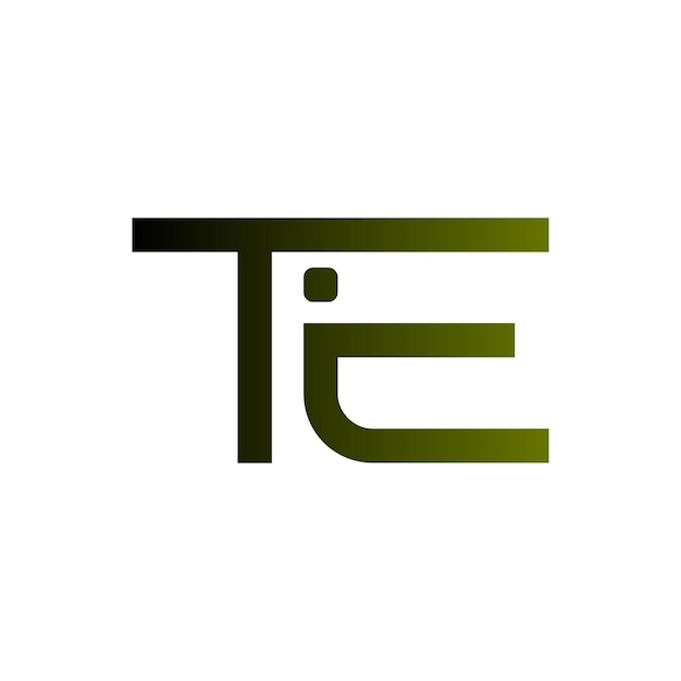 TE tipografía emblema inicial monograma símbolo de lujo icono sencillo diseño de letra logotipo