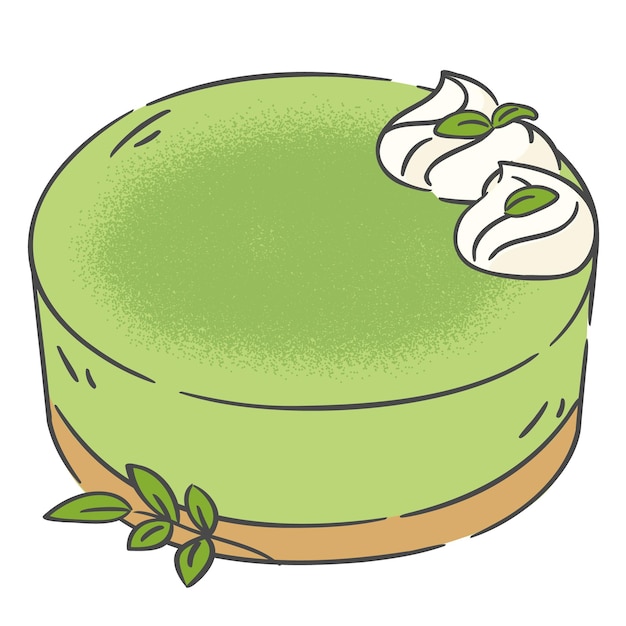 Té verde perfumado y pastel entero