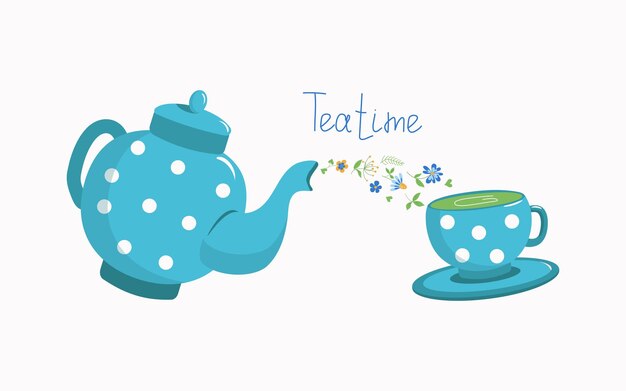 Vector tea time