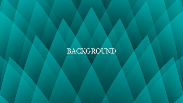 Teal fondo abstracto patrón triangular y rómbico árboles del bosque forma estandarte floral romántico