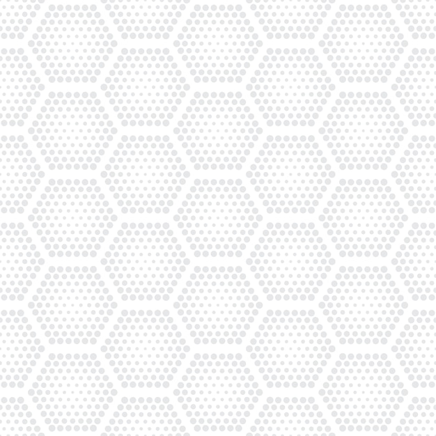 Tech Hex Halftone Light Seamless Pattern
