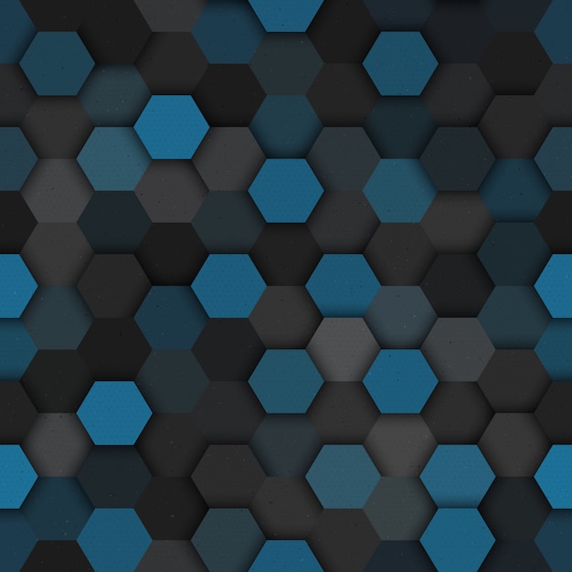 Vector tech hexagonal seamless pattern vector