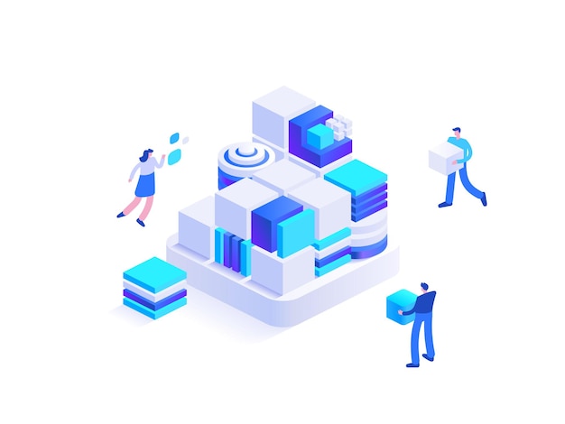 Vector tech_isometric_concept_8