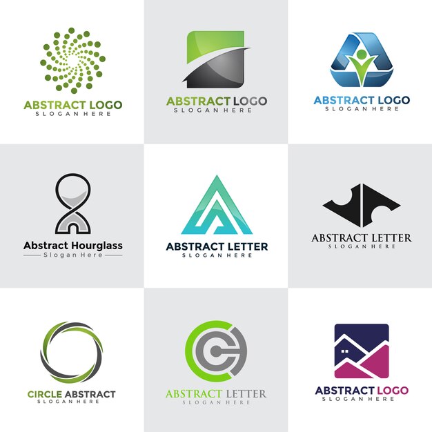 Vector tech logo design collections