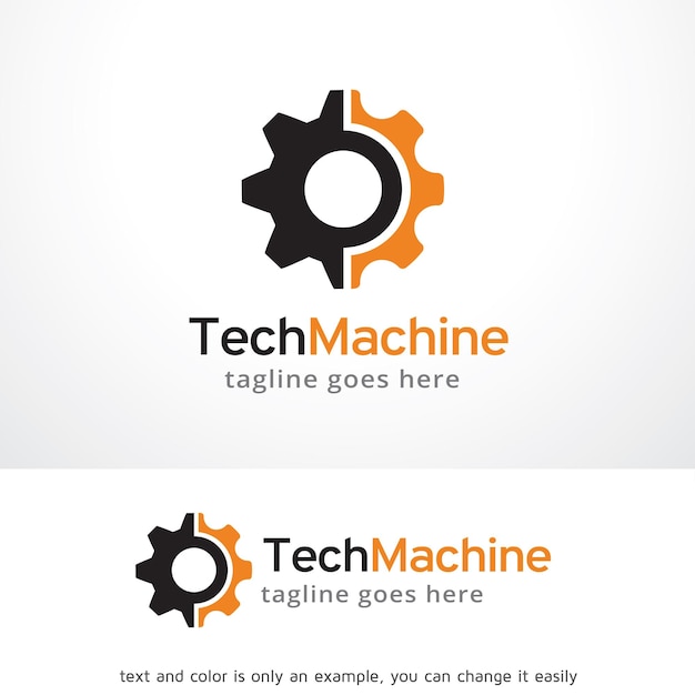 Tech Machine Logo plantilla diseño Vector emblema diseño concepto símbolo creativo icono