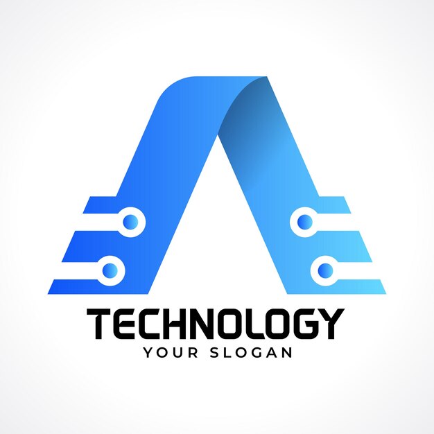 A tech technology vector logo