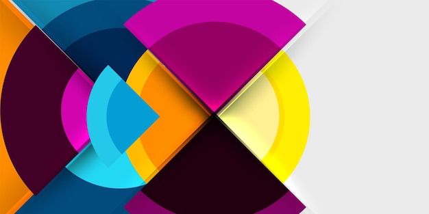 Techno círculos y semicírculos Ilustración vectorial para papel tapiz Banner Fondo Tarjeta Libro Ilustración página de aterrizaje