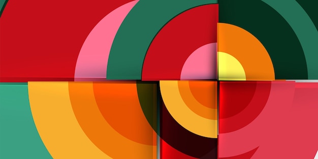 Techno círculos y semicírculos Ilustración vectorial para papel tapiz Banner Fondo Tarjeta Libro Ilustración página de aterrizaje
