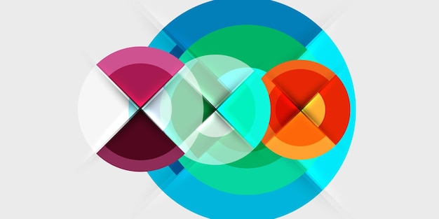 Techno círculos y semicírculos Ilustración vectorial para papel tapiz Banner Fondo Tarjeta Libro Ilustración página de aterrizaje