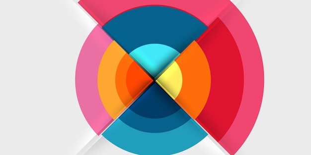 Techno círculos y semicírculos Ilustración vectorial para papel tapiz Banner Fondo Tarjeta Libro Ilustración página de aterrizaje