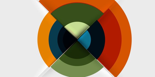 Techno círculos y semicírculos Ilustración vectorial para papel tapiz Banner Fondo Tarjeta Libro Ilustración página de aterrizaje