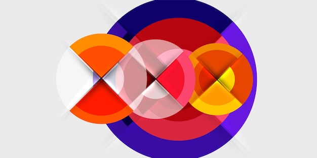 Techno círculos y semicírculos Ilustración vectorial para papel tapiz Banner Fondo Tarjeta Libro Ilustración página de aterrizaje