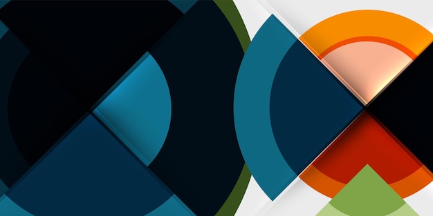 Techno círculos y semicírculos Ilustración vectorial para papel tapiz Banner Fondo Tarjeta Libro Ilustración página de aterrizaje