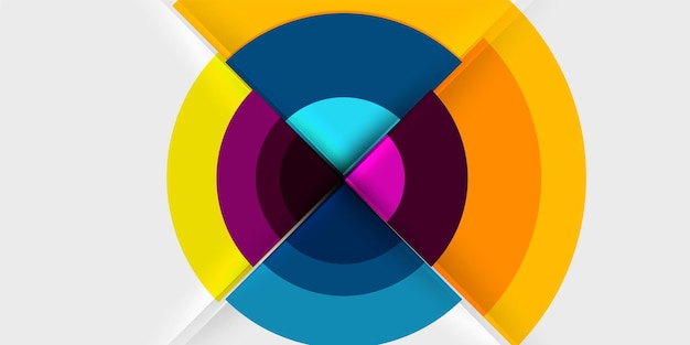 Techno círculos y semicírculos Ilustración vectorial para papel tapiz Banner Fondo Tarjeta Libro Ilustración página de aterrizaje
