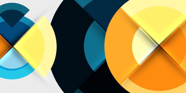 Techno círculos y semicírculos Ilustración vectorial para papel tapiz Banner Fondo Tarjeta Libro Ilustración página de aterrizaje