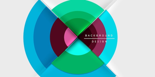 Techno círculos y semicírculos Ilustración vectorial para papel tapiz Banner Fondo Tarjeta Libro Ilustración página de aterrizaje