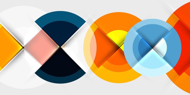 Techno círculos y semicírculos Ilustración vectorial para papel tapiz Banner Fondo Tarjeta Libro Ilustración página de aterrizaje