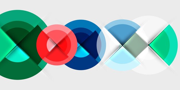 Techno círculos y semicírculos Ilustración vectorial para papel tapiz Banner Fondo Tarjeta Libro Ilustración página de aterrizaje