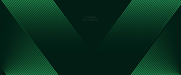 techno verde fondo abstracto capa de superposición en el espacio oscuro con líneas brillantes decoración de forma