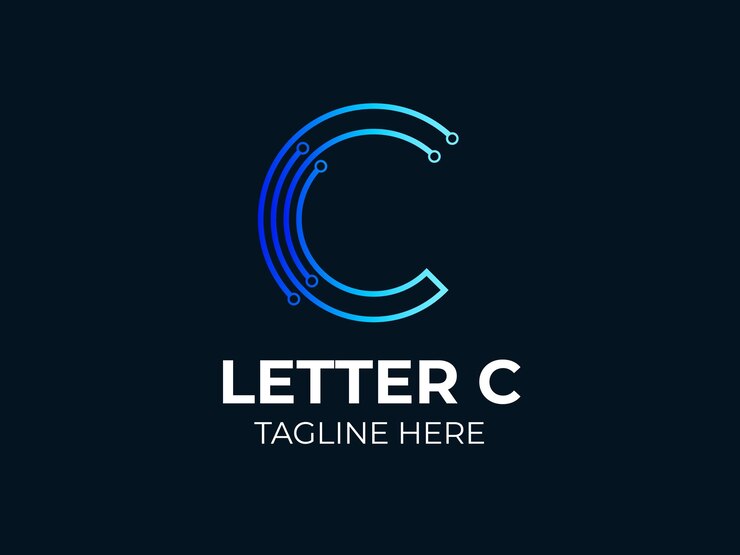 Vector technologies c logo c letter logo design vector editable text