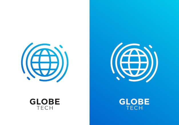 technology globe logo design good for business global express logistics