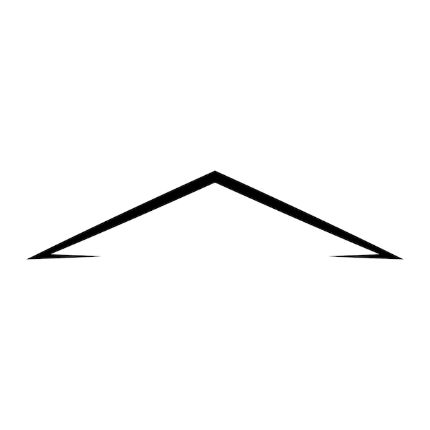 Techo simple logotipo bienes raíces icono negocio casa de techo a prueba de agua