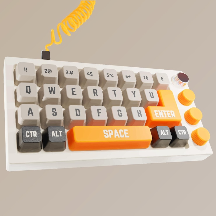 Vector un teclado con la barra de espacio en él