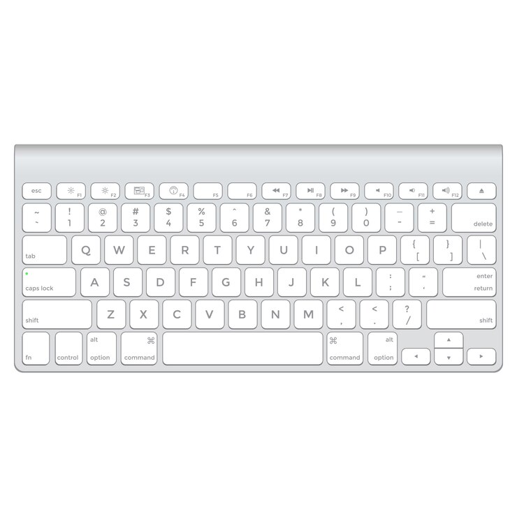 Vector teclado de computadora de aluminio corto del vector