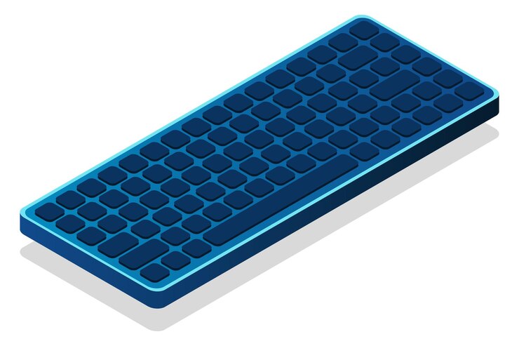 Vector teclado de computadora genérico isométrico icono de teclado ilustración isométrica vectorial