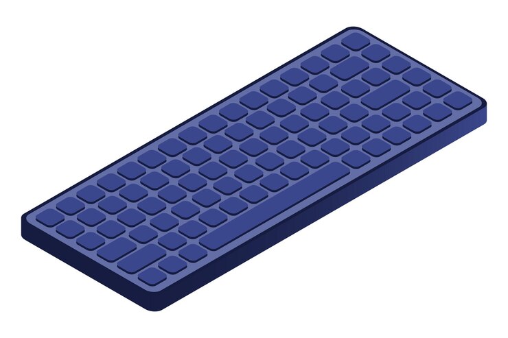 Vector teclado de computadora isométrico genérico icono de teclado tecnología isométrica ilustración isométrica vectorial