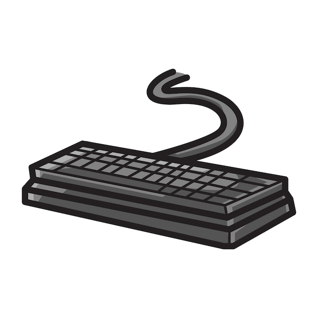 Vector teclado de computadora para juegos clipart