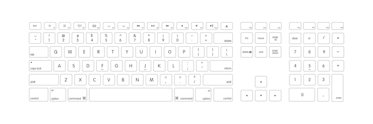Vector el teclado de la computadora portátil y la computadora aislada en blanco icono de botón de tecla moderno vector