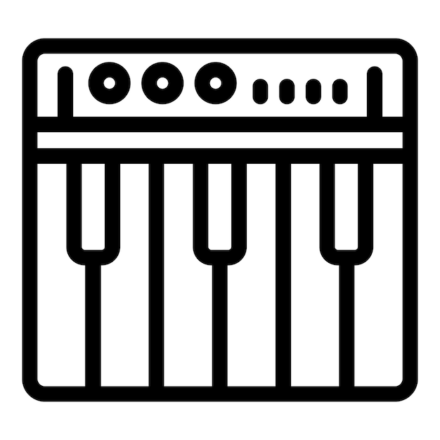 Teclado electrónico de piano con teclas y botones para la creación de música